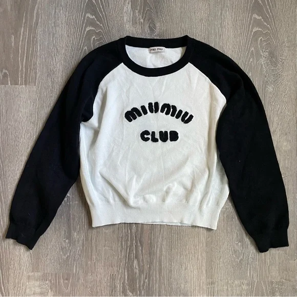 MIU MIU CLUB スウェット Miu Miu | Jackets & Coats | Miu Miu Club Sweater | Poshmark